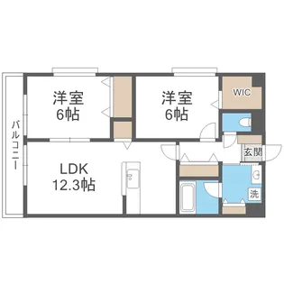 福岡県筑紫野市二日市北4丁目【マンション】の間取り