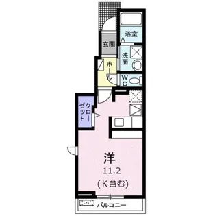 福岡県筑紫野市二日市北2丁目【アパート】の間取り