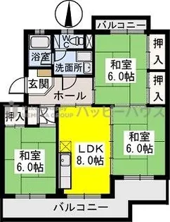 ビレッジ都府楼II【4階】の間取り