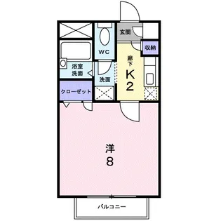 福岡県筑紫野市石崎1丁目【アパート】の間取り