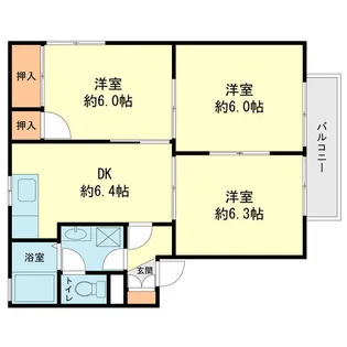 サニーコート・ハザマC棟【2階】の間取り