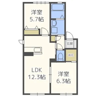 シャーメゾン宮の森【1階】の間取り