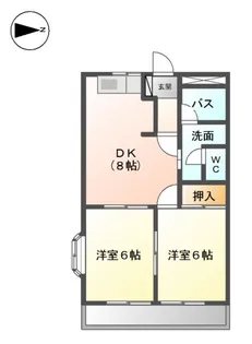 メゾンアイリス【2階】の間取り