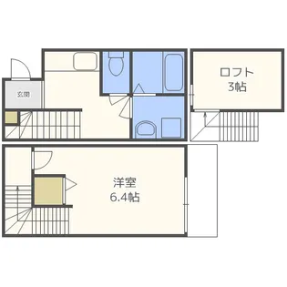 シャレオ二日市中央【1階】の間取り