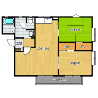 フレグランスシスル【2階】の間取り