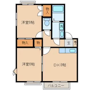 アドバンス黒木【2階】の間取り