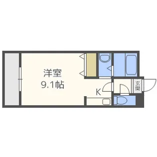 リバーサイドキャッスル弐番館【1階】の間取り