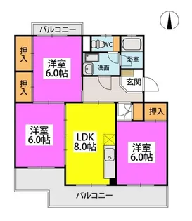 ビレッジ都府楼II【3階】の間取り