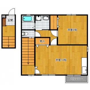 ボン・セジュール三条【2階】の間取り