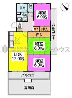 ファミーユ筑紫【3階】の間取り