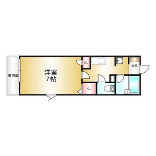 パルメゾン二日市【2階】の間取り