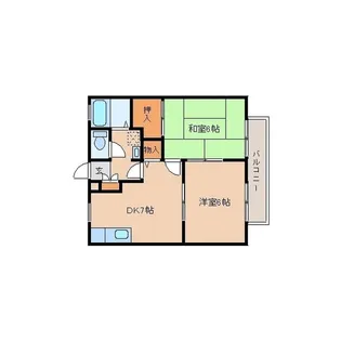 シティーハイムあけぼの【2階】の間取り