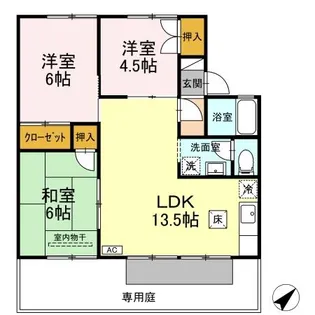 セジュール プルニエ【1階】の間取り