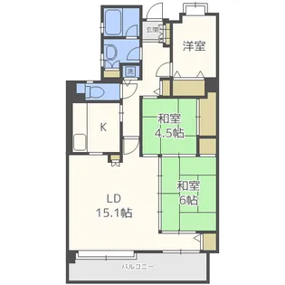 清喜スカイマンション二日市【5階】の間取り