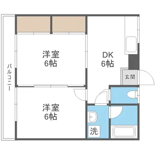 ヒルトップハイツⅡ【1階】の間取り