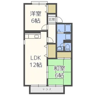 セジュールスベニール【2階】の間取り