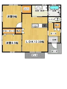 ドリームハウス二日市南【1階】の間取り