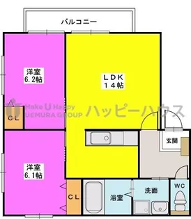 モンテリザイア【3階】の間取り