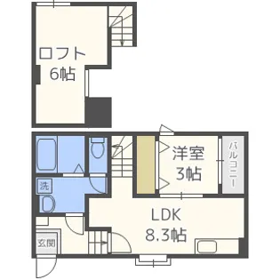 AR・TWINS二日市Ⅰ【1階】の間取り