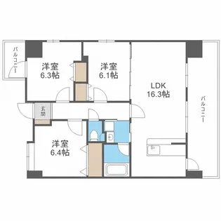 フォレストベール【7階】の間取り