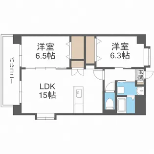 シャルマンパーク若江【4階】の間取り