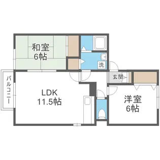 セジュールエスポアール【2階】の間取り