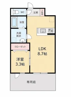 スペリオーレ二日市【1階】の間取り