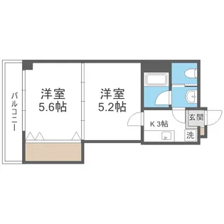 ヴォルフスガルテン太宰府【3階】の間取り