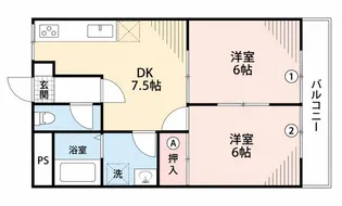 第4丸昌美しが丘【2階】の間取り