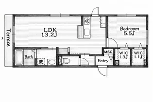 リーベン ハイム【1階】の間取り
