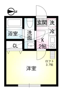 ヴェラハイツ白楽二番館【2階】の間取り