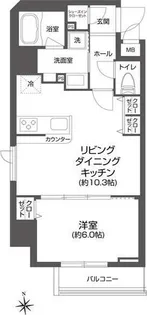 ルクレ上野【9階】の間取り