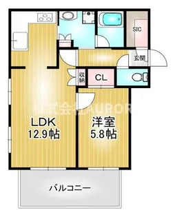 AXAS上野北【1005号室】の間取り