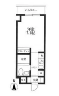 KDXレジデンス御徒町【8階】の間取り