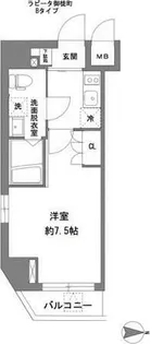 ラヴィータ新御徒町【7階】の間取り