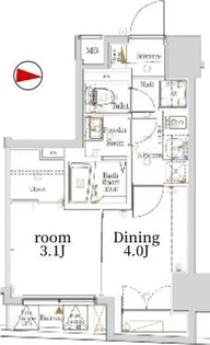 Log入谷【4階】の間取り