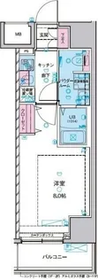 ジェノヴィア浅草Ⅱスカイガーデン【9階】の間取り