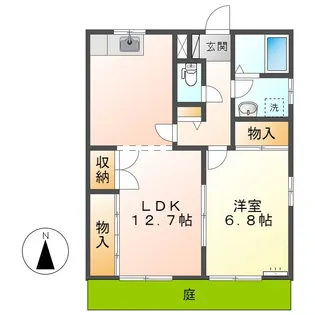 アモロッソSアンドS【1階】の間取り