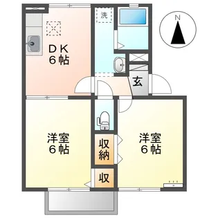 セトル福島【1階】の間取り