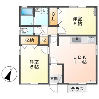 シャトレー松島 A棟【1階】の間取り