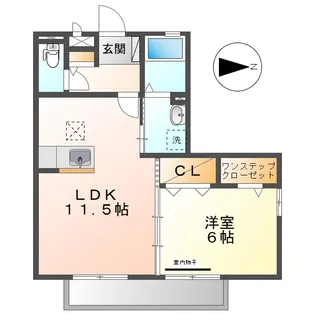 クレイドル浜町【1階】の間取り