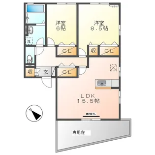 ボナールⅢ【1階】の間取り