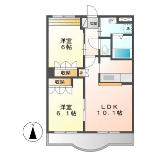 アベニール弐番館【1階】の間取り