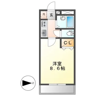 エステート山下【1階】の間取り