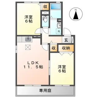 エステート21 A【1階】の間取り