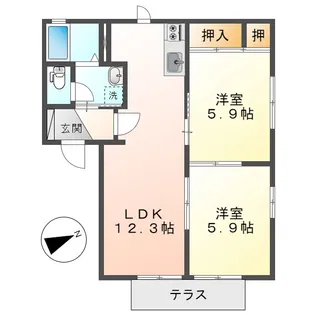 シャーメゾン和 A棟【1階】の間取り