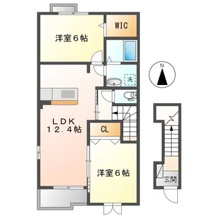 イーストリッチB【2階】の間取り