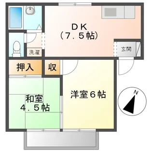 プレジール石部 C棟【2階】の間取り