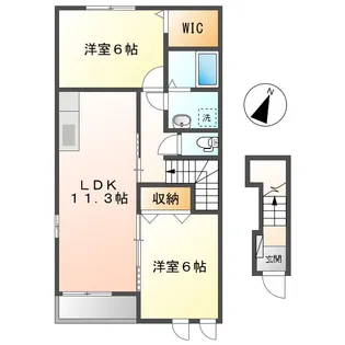 カルムメゾンⅠ【2階】の間取り
