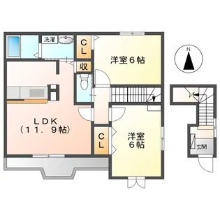 ガーデン植松【2階】の間取り